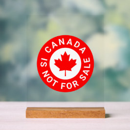 Kanada ist nicht zum Verkauf von Typografie Rotapf Acrylschild