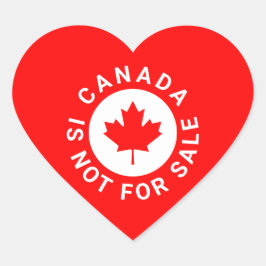 Kanada ist nicht zum Verkauf von Typografie Rotapf Herz-Aufkleber