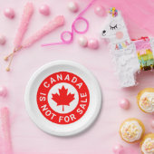 Kanada ist nicht zum Verkauf von Typografie Rotapf Pappteller (Party)