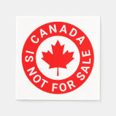 Kanada ist nicht zum Verkauf von Typografie Rotapf Serviette (Vorderseite)