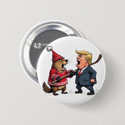 Kanada kämpft Trump Button (Vorne & Hinten)