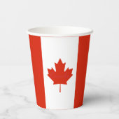 Kanada Kanadische Flagge Ahornblättriger Rot & Wei Pappbecher (Rückseite)