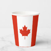 Kanada Kanadische Flagge Ahornblättriger Rot & Wei Pappbecher (Vorderseite)