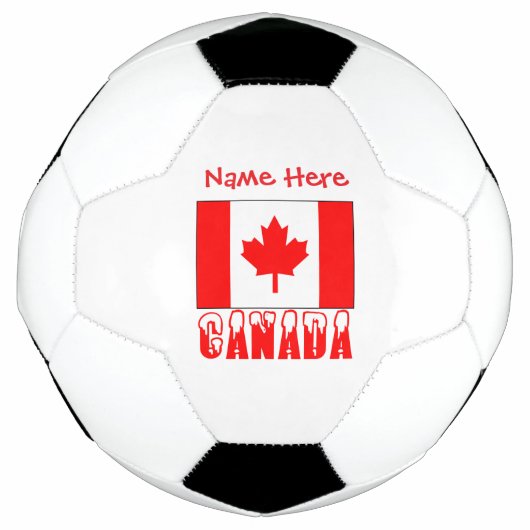 Kanada Kanadische Flagge Rot Personalisiert Fußball (Vorderseite)