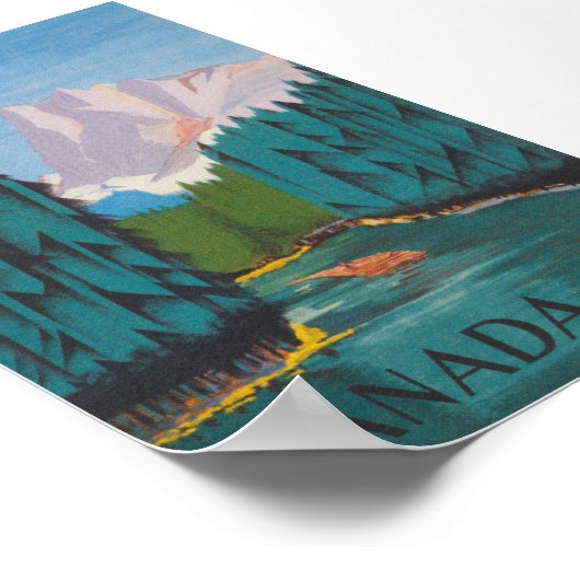 Kanada, Kanadische Rockies, Vintage Travel Poster (Ecke)