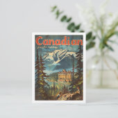 Kanada Kanadischer Vintager Berühmter Reiseort Postkarte (Stehend Vorderseite)