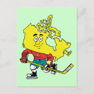 Kanada Kanadisches Hockey Vintage Travel Souvenir Postkarte