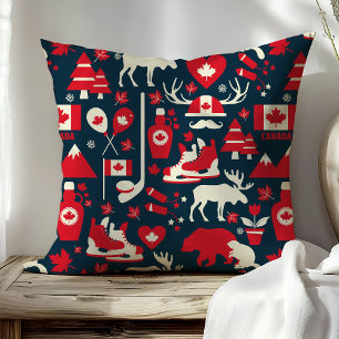 Kanada Kanadisches Weihnachten Winter Elch Muster Kissen