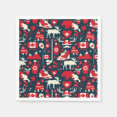 Kanada Kanadisches Weihnachts-Elsenmuster Serviette (Vorderseite)