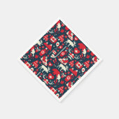 Kanada Kanadisches Weihnachts-Elsenmuster Serviette (Ecke)