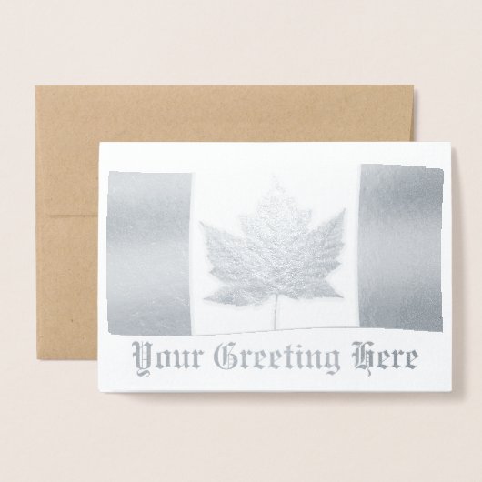 Kanada Karten Kanada Grußkarten Custom Silver (Vorderseite mit Umschlag)