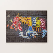 Kanada-Kfz-Kennzeichen-Karten-Puzzlespiel Puzzle (Horizontal)