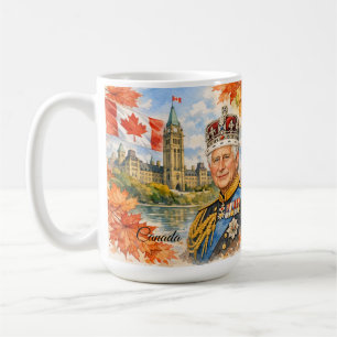 Kanada. König Charles    . Königin Elizabeth   . Kaffeetasse