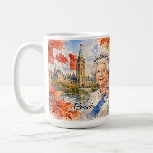 Kanada. Königin Elisabeth II. Historisch. Kaffeetasse (Links)