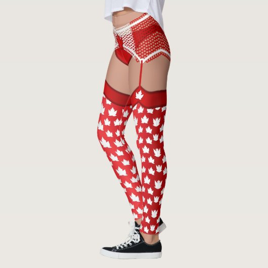 Kanada Kostüme Leggings Kanadische Lingerie-Leggin (Links)