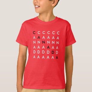 Kanada Kreuzworträtsel Raster Red Color T-Shirt
