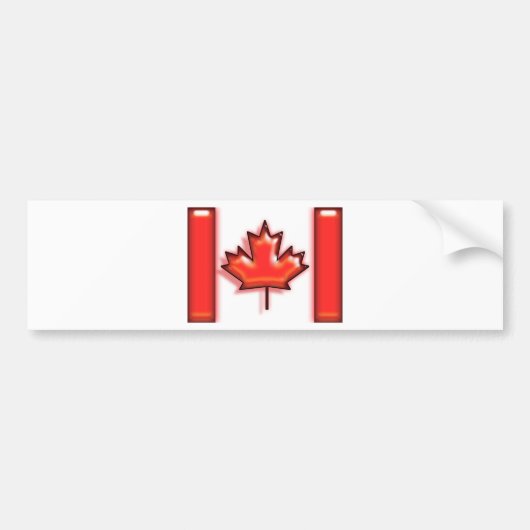 Kanada (Künstlerflagge) Autoaufkleber (Vorne)