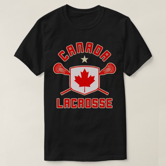 Kanada Lacrosse at Flag Lax Sticks T-Shirt (Design vorne)