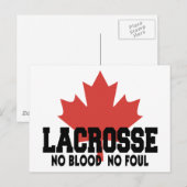 Kanada Lacrosse Canadian Postkarte (Vorne/Hinten)