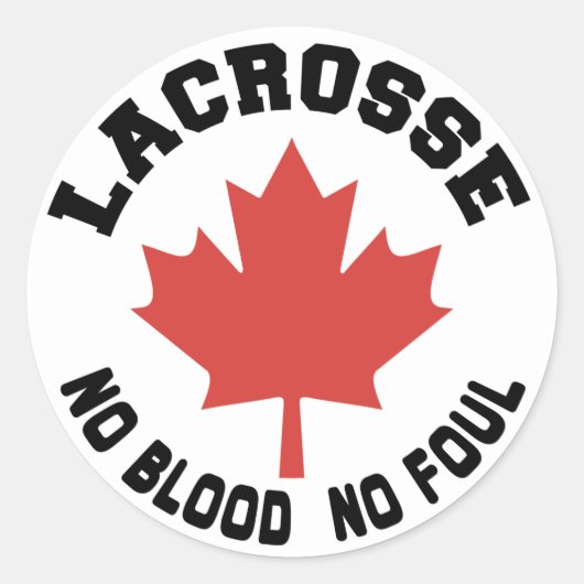 Kanada Lacrosse Canadian Runder Aufkleber (Vorderseite)
