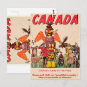 Kanada - Land der Freien Postkarte (Vorne/Hinten)