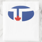 Kanada-Land Ovaler Aufkleber (Tasche)