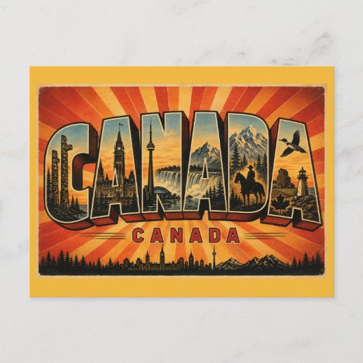 Kanada Land Vintage Postkarte (Vorderseite)