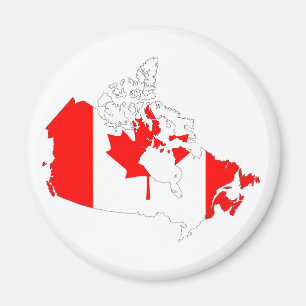 Kanada-Landflaggen-Kartenform-Silhouettesymbol Magnet