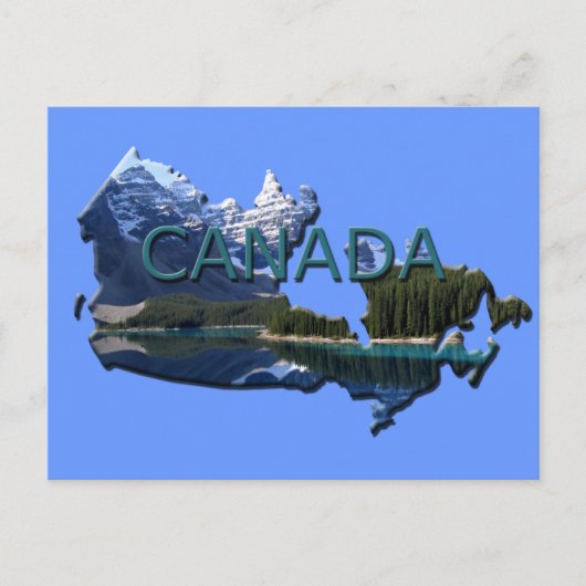 Kanada Landscape Map Postcard Postkarte (Vorderseite)