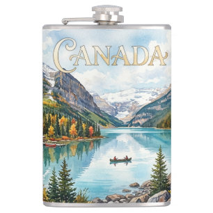 KANADA. Landschaft. Vinyl umwickelte Flasche Flachmann