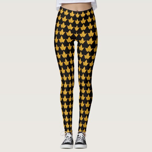 Kanada Leggings Yellow Canada Mapsleaf Pants (Vorderseite)