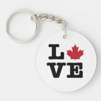 Kanada Liebe Ahornleaf Akryllischer Schlüsselanhän