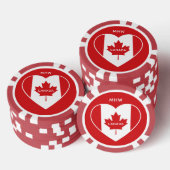 Kanada Liebe Custom Monogram Poker Chips (Stapel)