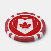 Kanada Liebe Custom Monogram Poker Chips (Einzeln)