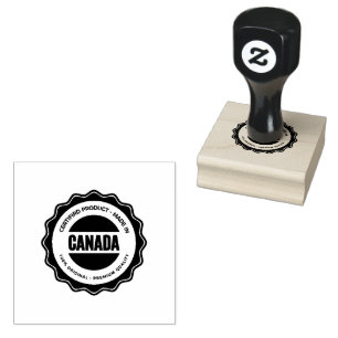 Kanada-Logo gedruckt schlank silbrig schimmernd Ti Gummistempel