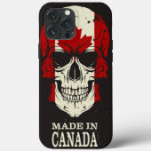 Kanada Made in Canada Skull iPhone Case Mate (Rückseite)