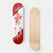 Kanada Manga Animemädchen gekleidet in der Flagge Skateboard (Vorderseite)