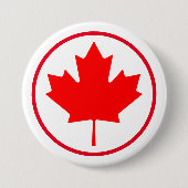Kanada-Maple-Leaf-Rot-Weiß-Kanadische Flaggenfarbe Button (Vorderseite)