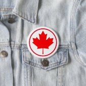 Kanada-Maple-Leaf-Rot-Weiß-Kanadische Flaggenfarbe Button (Beispiel)