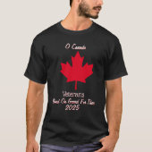 Kanada Maple Leaf Veterans personalisieren Black T-Shirt (Vorderseite)