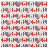 Kanada Mexiko USA 3 Länderflaggen Stoff (Muster)