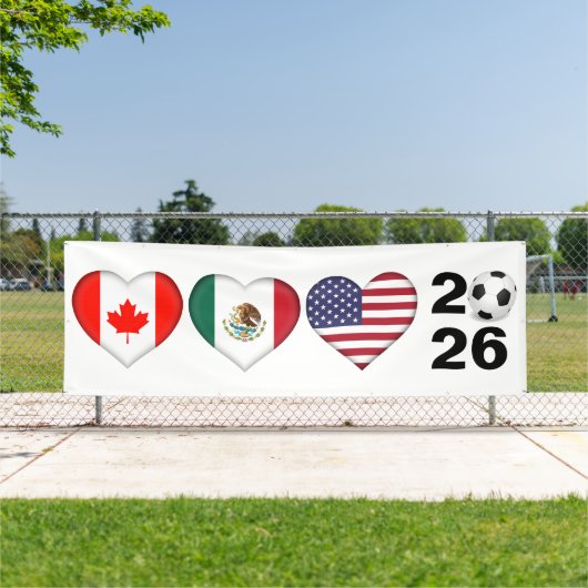 Kanada Mexiko USA Gastgeber Fußballturnier 2026 Banner (InSitu)