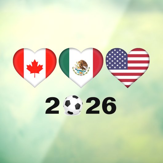 Kanada Mexiko USA Gastgeber Fußballturnier 2026 Fensteraufkleber (Blatt 3)