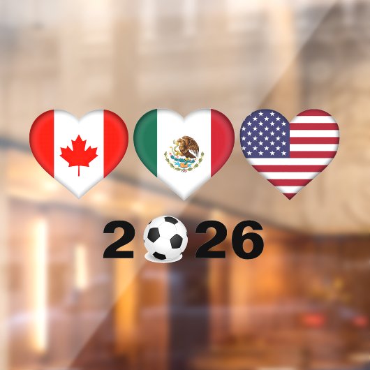 Kanada Mexiko USA Gastgeber Fußballturnier 2026 Fensteraufkleber (Blatt 2)
