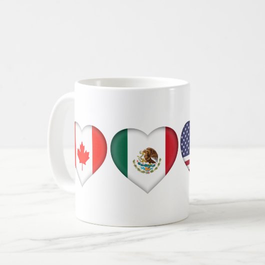 Kanada Mexiko USA Gastgeber Fußballturnier 2026 Kaffeetasse (Vorderseite Links)