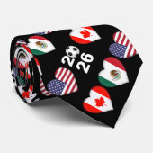 Kanada Mexiko USA Gastgeber Fußballturnier 2026 Krawatte (Gerollt)