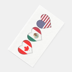 Kanada Mexiko USA Gastgeber Fußballturnier 2026 Serviette
