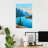 Kanada Minimal Reiseplakat Poster (Heimbüro)