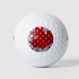 Kanada mit amerikanischen Flaggen Golfball