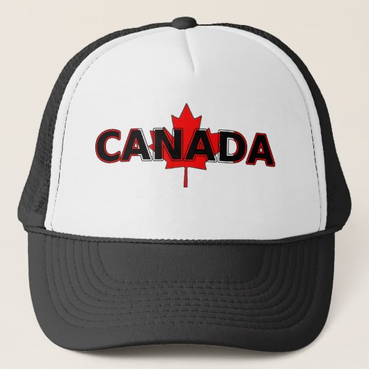 Kanada mit Blatt-Fernlastfahrer-Hut Truckerkappe (Vorderseite)